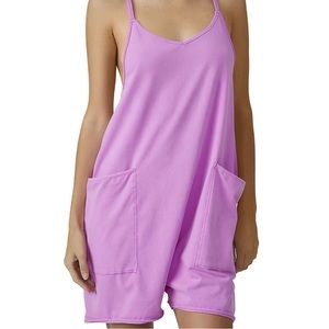 Free People | FP Movement Hot Shot Romper Neon Magenta